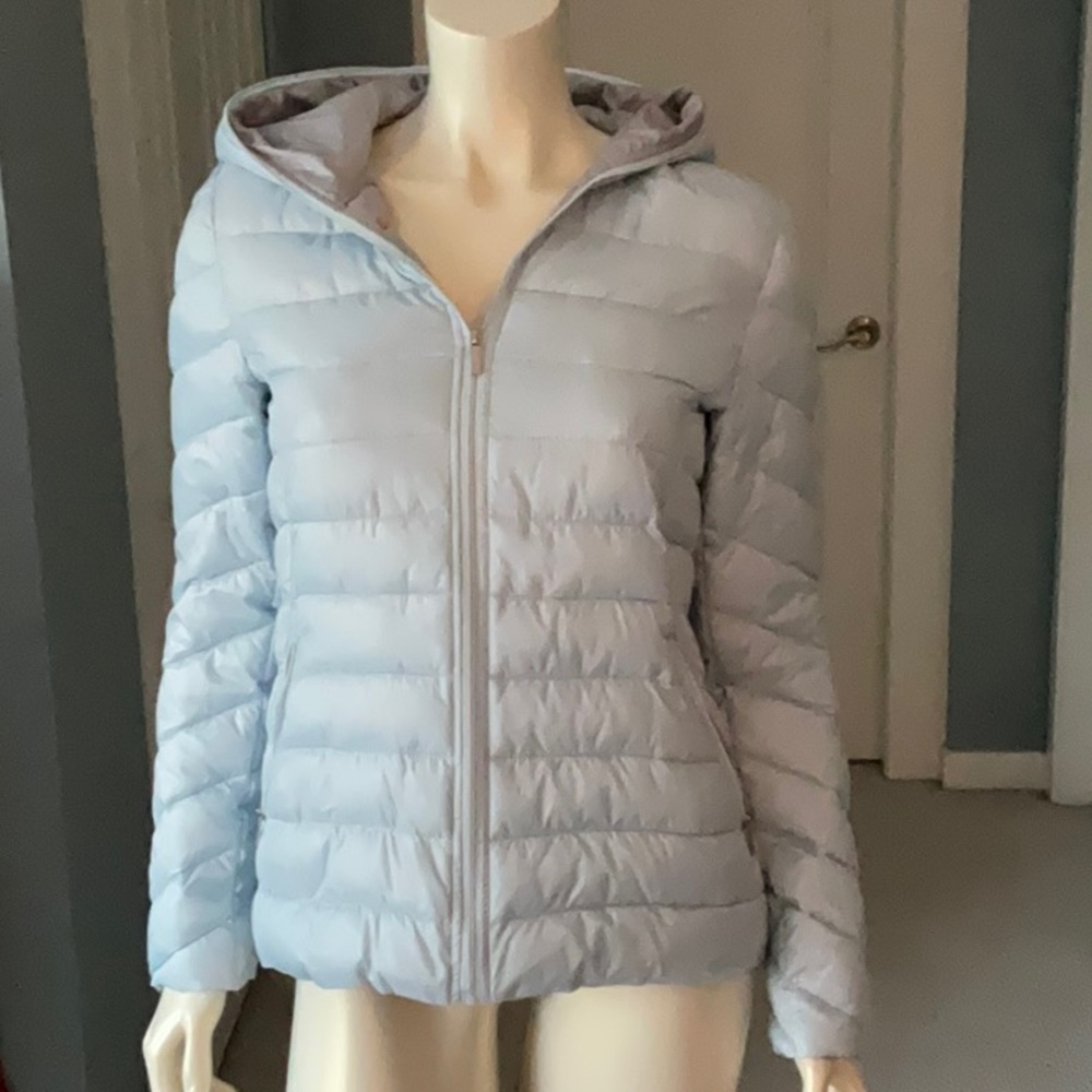 French Connection lightweight puffer with packable pouch